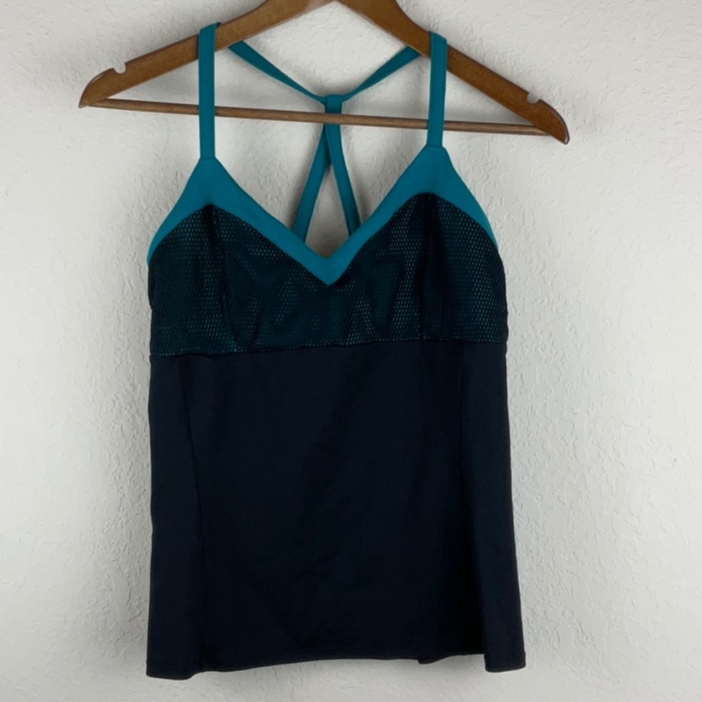 All Yoga Black/Teal Tank Top